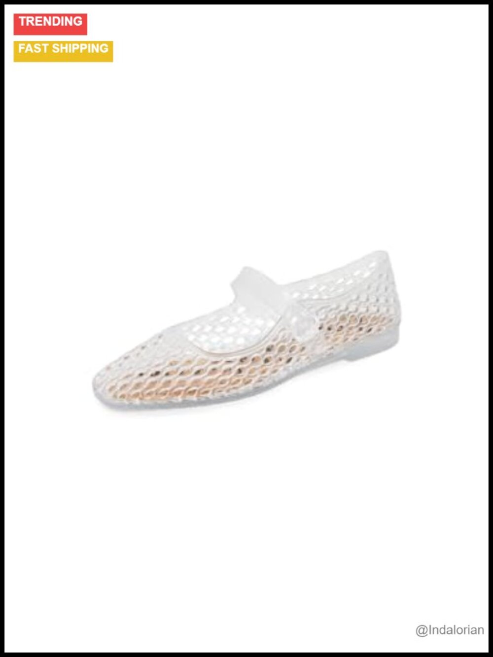 Sam Edelman Michaela Jelly Flats Square Toe Buckle Breathable PVC